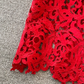 Retro French style waisted hip dress long skirt lace one-shoulder off-shoulder lantern sleeve dress R0383