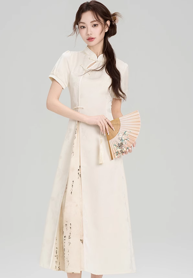 New Chinese style improved dress new waist cheongsam dress engagement dress R2370