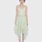 Small fresh and chic skirt embroidered suspender dress women's summer irregular mid-length skirt R4118