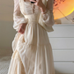 Vintage dress French retro style dress lace fairy evening dress    S5947