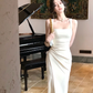 Women Elegant Sleeveless Bodycon Dress Sexy Spaghetti Strap Midi Dress Evening Party Wear        S5407