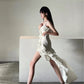 Irregular sexy ruffled dress for women new summer style fairy long dress    S5866