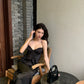 Black French design dress women's sexy long party dress     S5719