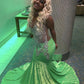 Mermaid Sleeveless Prom Dress ,Unique Evening Dress      S6440