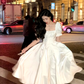 Women's Burgundy Evening Party Dress, Summer Elegant Romantic Prom A-line Graduation Dresses          S5444