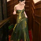Mermaid Princess Dress Luxury green birthday party dress    S5934