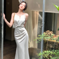 Women Sleeveless Mermaid Party Dress Elegant Prom Dress        S5414