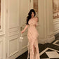 Ruffled polka dot suspender dress for women summer new irregular long party dress     S5654