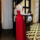 Backless evening dress red long party dress      S6162