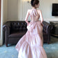 Halter neck dress long party dress evening dress       S6164