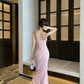 beautiful pink dress birthday dress long mermaid party dress      S5880