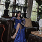 Modest Sweetheart Satin Slit Prom Dresses 21th Birthday Outfits        S6074