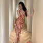 Irregular V-neck sexy floral suspender dress for women summer new party dress      S5807