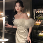 Luxury Formal Evening Dress For Women Bandage Dresses New Fashion Elegant Dress        S5416