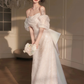 Off Shoulder Dress For Women Party Elegant Fashion Wedding Dress      S5430