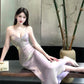 seaside holiday dress purple fairy dress evening dress       S6008