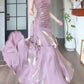 Ruffled evening dress birthday dress mermaid party dress   S5945