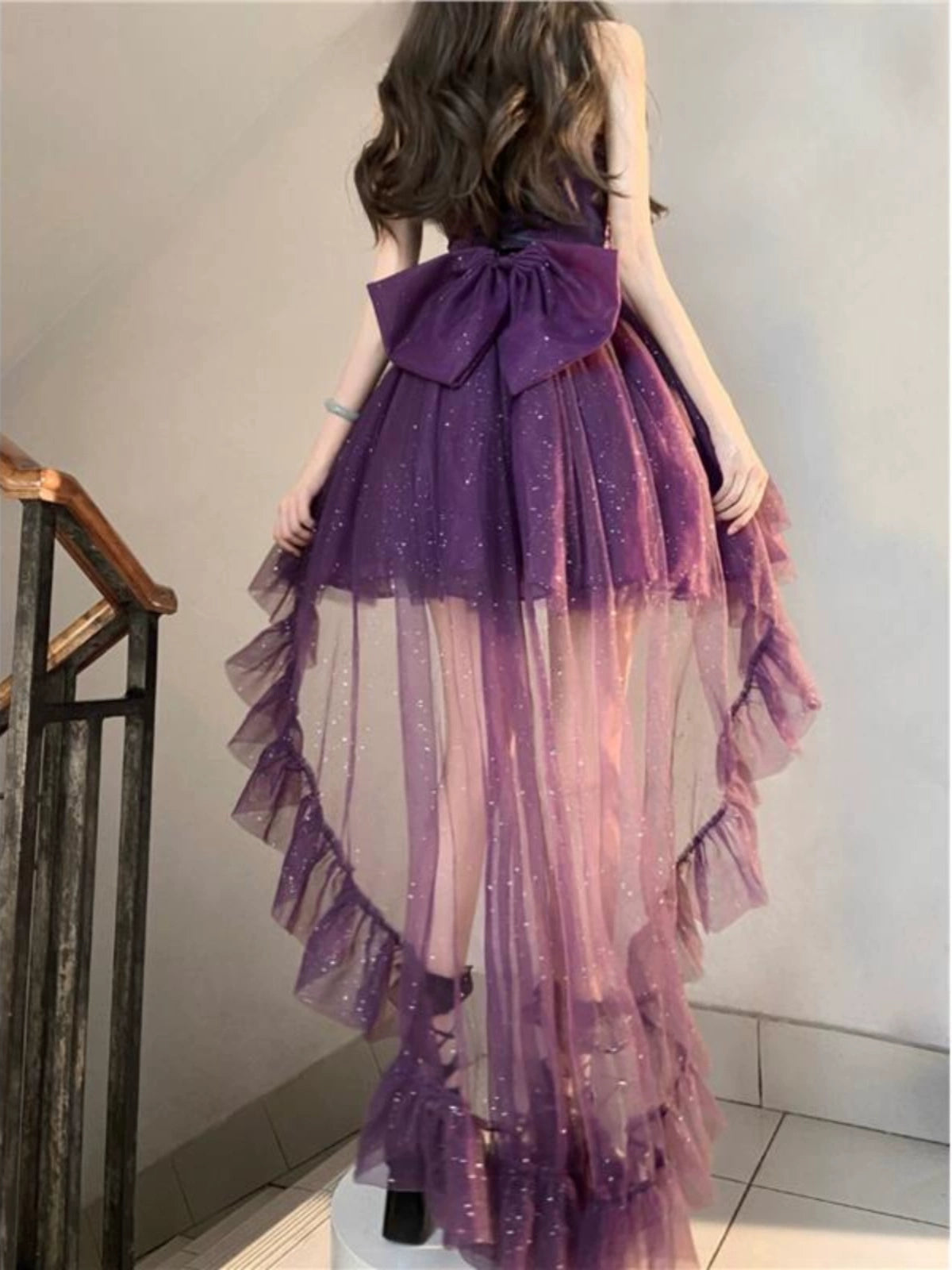 Beautiful French purple princess dress birthday dress  S5760