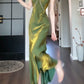 Green long prom dress birthday party dress    S5935