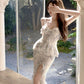 Sexy chiffon floral suspender dress for women summer new style party dress      S5813
