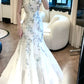 Sequined Embroidered Butterfly Mermaid Party Dress     S6149