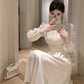 long-sleeved dress new chiffon a-line long party dress     S5903
