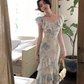 Women's Sexy Maxi Dress Bohemian Vintage Print Long Dress Evening Party Gown       S5413