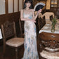 Sleeveless long dress women's summer new style party dress      S5882