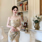 New style print dress, retro long party dress    S6093