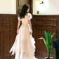 Square neck layered evening dress party dress       S6157