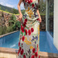 spaghetti straps flower dress new long party dress    S6055
