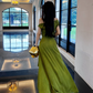 Jacquard off-shoulder dress long party dress     S6152