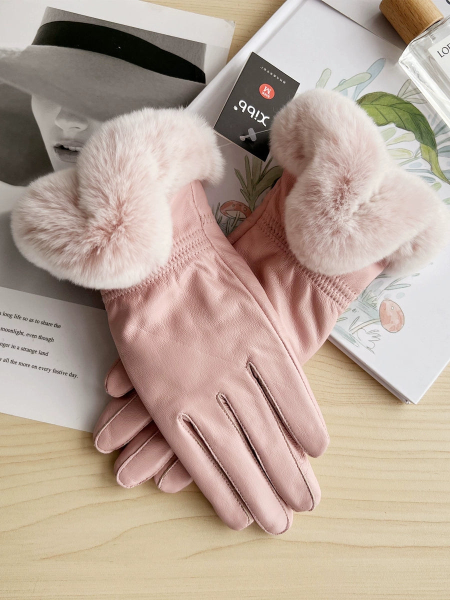 leather gloves for women winter leather gloves windproof       S6208