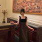 Square neck suspender dress new style party dress    S5600