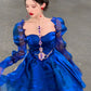 blue dress French style fairy princess dress birthday dress      S5752