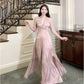 Halter neck dress long party dress evening dress       S6164