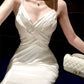 Fashion evening dress white long dress       S6001