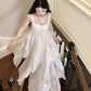 White embroidered fairy seaside holiday dress evening dress    S5951
