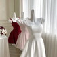Elegant Party Dress Women White Midi Dress Vintage Birthday Casual A Line Dresses       S5400