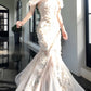 embroidered mermaid long evening dress women's luxury party dress      S6144