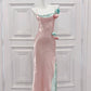 elegant banquet dress pink evening dress    S6044