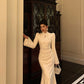 Jacquard cheongsam dress for women new retro old money style party dress     S5676