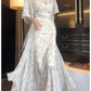 Floral V-neck summer suspender dress sleeves,long party dress       S6158
