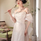 Off Shoulder Dress For Women Party Elegant Fashion Wedding Dress      S5430