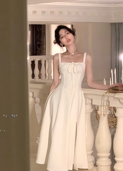 Elegant Strap Midi Dress Women Casual Sleeveless Party Dress         S5410