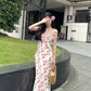 Floral suspender mermaid new dress party dress      S6147