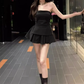 High-end tube top 2025 plus size hot girl puffy pants skirt suit R1048