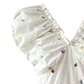 New style polka dot design V-neck long skirt with slim waist and ballet style heavy embroidery dress R0076