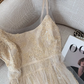 Sweet and spicy suspender dress for women new style waist slim mesh lace waist short skirt R3988