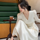 Elegant Long Sleeve Drawstring Party Dress for Women        S5409